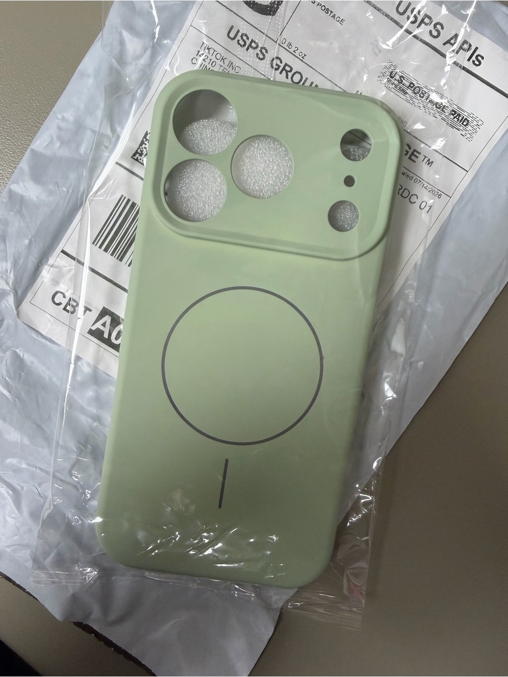 Apple Silicone MagSafe Case in Light Green